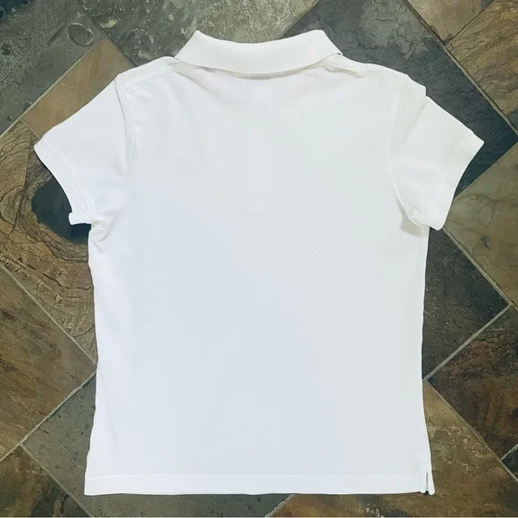 Lilly Pulitzer•M•Vintage White/Hot Pink Polo Shirt•95% Pima Cotton~5% Spandex🌼 - Picture 2 of 9